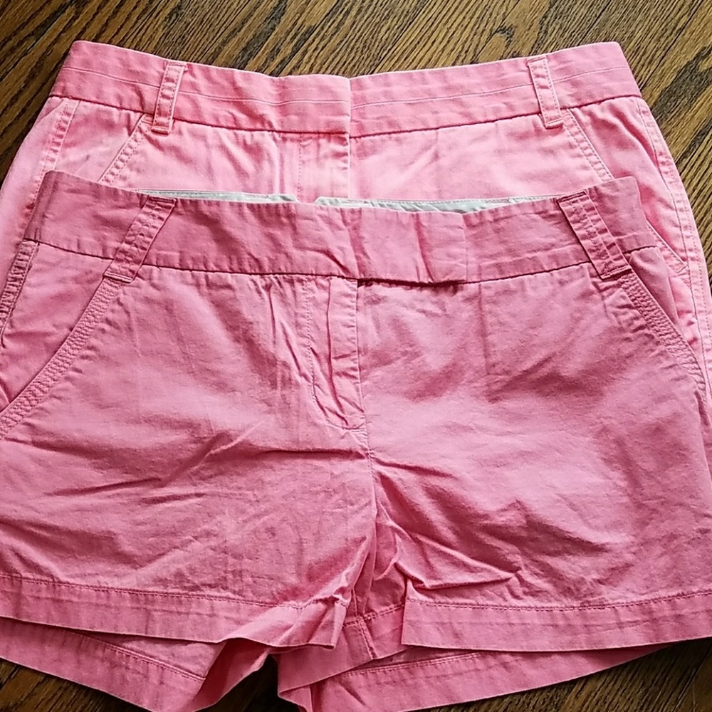2 pairs of J.Crew pink Chino shorts